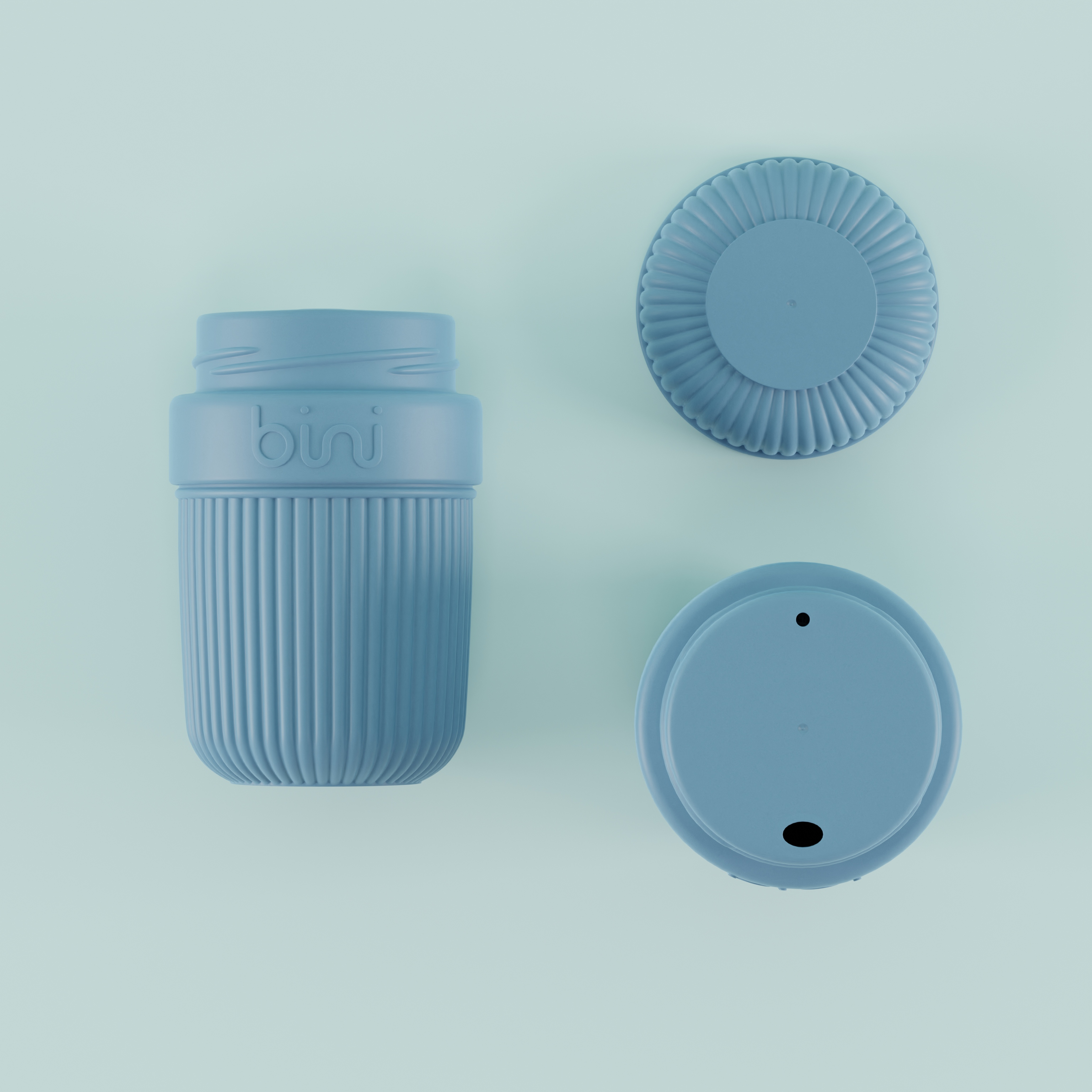 Mug nomade hermétique 350 ml – Binimug Bleu clair